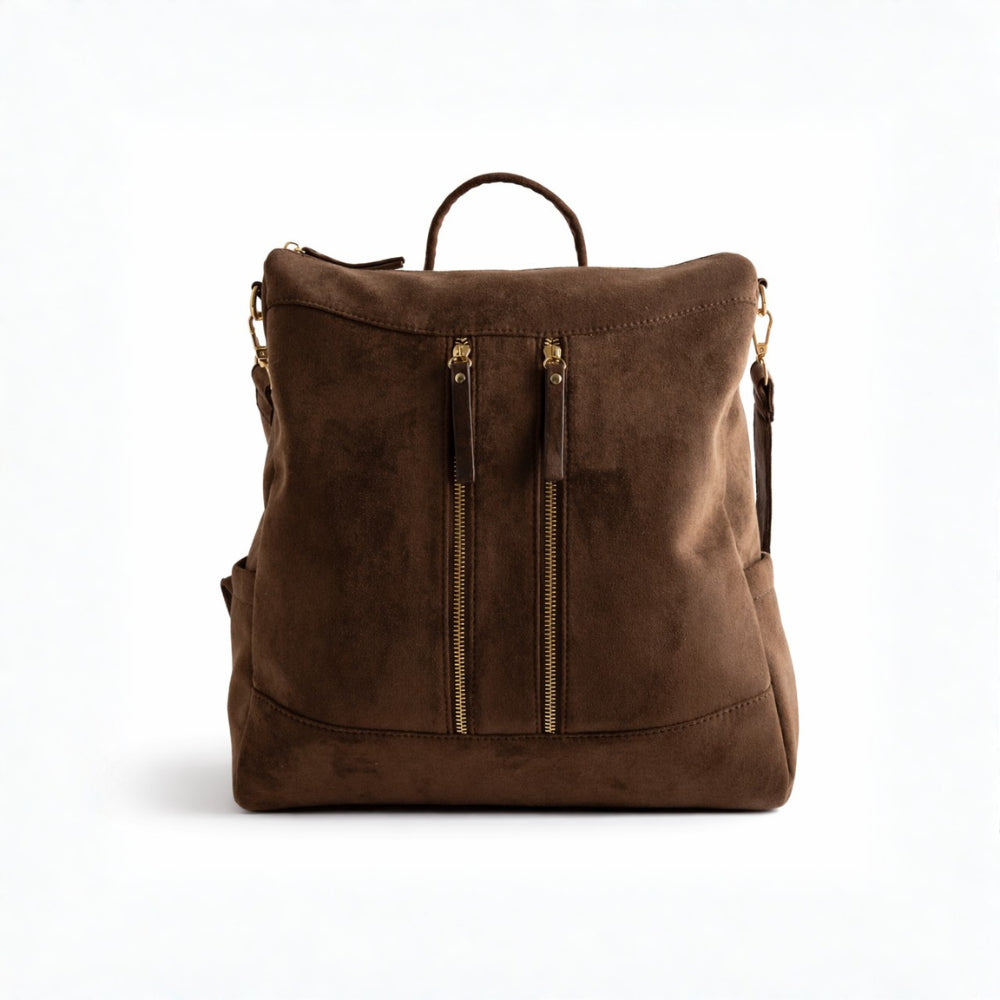 K&Co. Journey Collection Messenger Backpack - CHOCOLATE